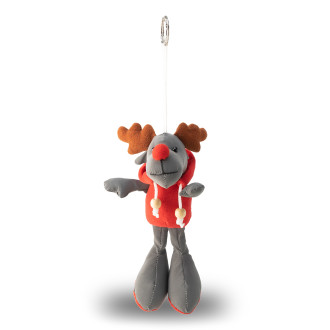 REINDEER reflexní přívěsek, šedá/červená