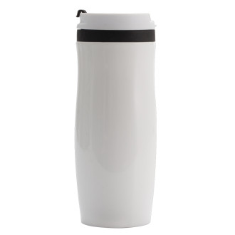VIKI termohrnek 390 ml, červená/bílá