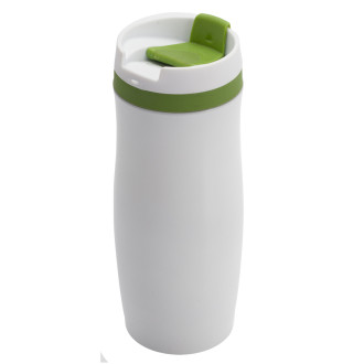 VIKI termohrnek 390 ml, červená/bílá