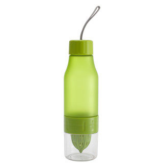 DELIGHT sportovní lahev 600 ml s odšťavňovačem, zelená