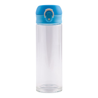 ABISKO skleněná termoláhev 280 ml, světle modrá