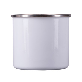 OLDIE smaltovaný hrnek 500 ml, bílá