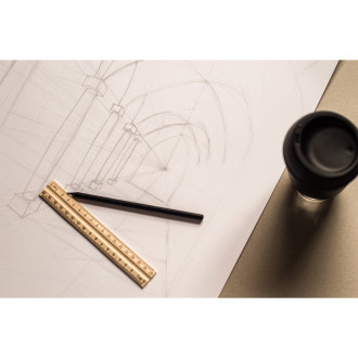 SIMPLE PENCIL sada tužky a pravítka, béžová