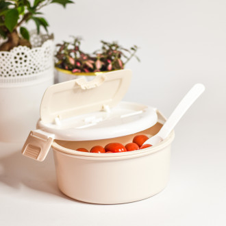 TASTYWAY kulatá krabička na jídlo 1000 ml, béžová