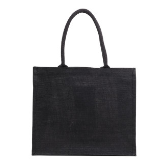 NICE SHOPPER nákupní taška z juty, černá