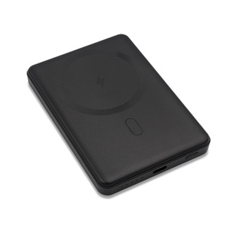 YUKI magnetická powerbanka 5 000 mAh s bezdrátovým nabíjením, černá
