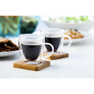 skleněná sada šálků na espresso