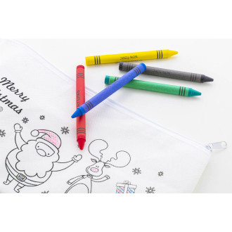 vánoční pouzdro na pastelky na vybarvení