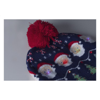 Vánoční LED zimní čepice, Santa Claus