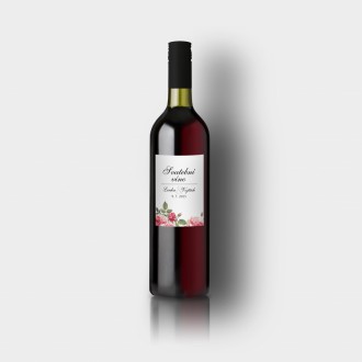 Svatební etiketa na víno KL1818v