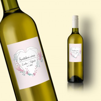 Svatební etiketa na víno FO1305v