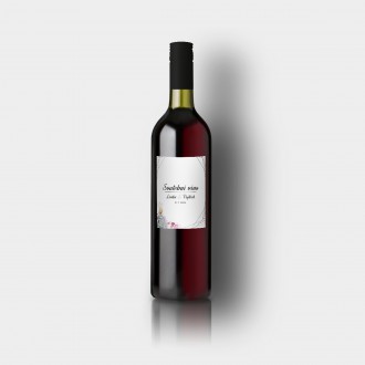 Svatební etiketa na víno FO1309v