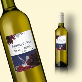 Svatební etiketa na víno FO1320v