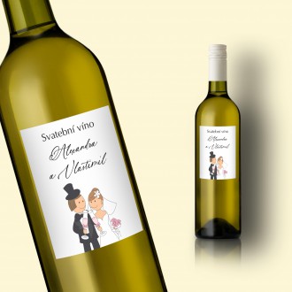 Svatební etiketa na víno FO20040v