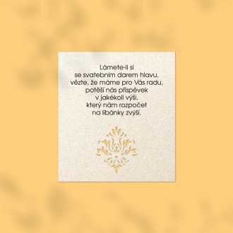 Kartička na svatební dary L2102d