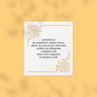 Kartička na svatební dary L2145d