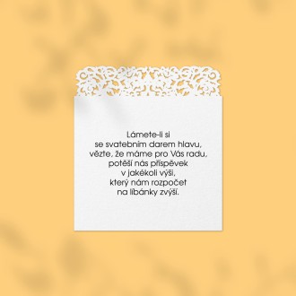 Kartička na svatební dary L2154d