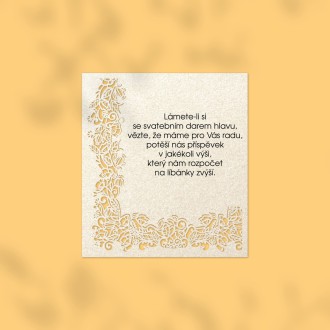 Kartička na svatební dary L2185d