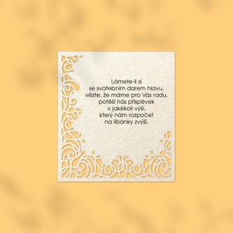 Kartička na svatební dary L2205d