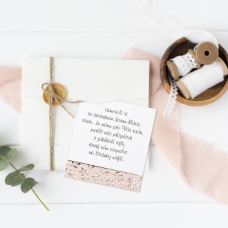 Kartička na svatební dary FO20005d
