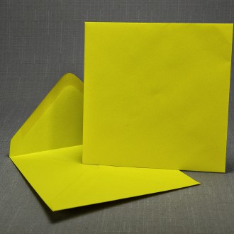 Dopisní obálka Čtverec žlutá 130mm