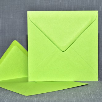 Dopisní obálka Čtverec zelená svěží 130mm