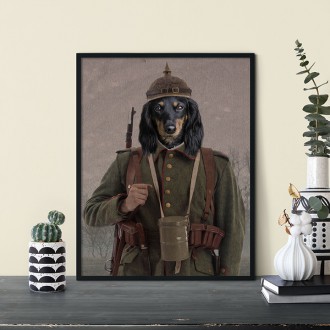 Portrét mazlíčka Soldier busta