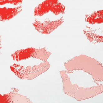 Červené Rty 3D Zlatý Plakát