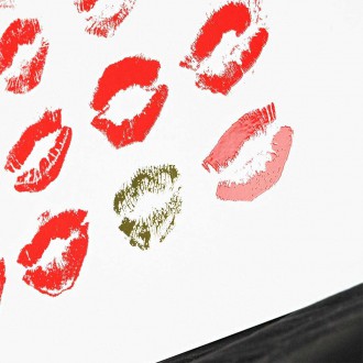 Červené Rty 3D Zlatý Plakát