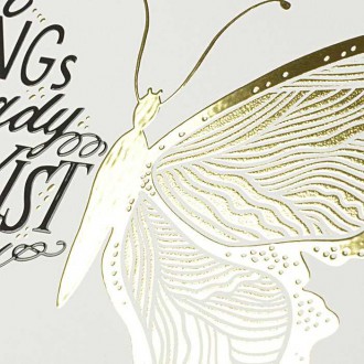 Motýl s Textem 3D Zlatý Plakát