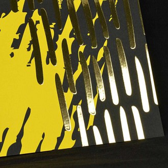 Abstraktní Umění 2 3D Zlatý Plakát