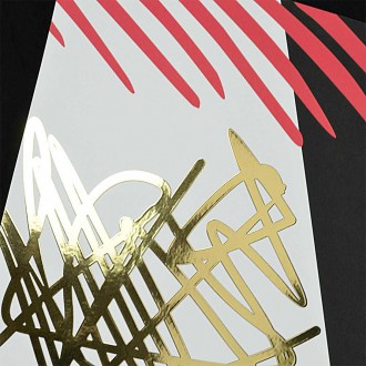 Abstraktní Umění 3 3D Zlatý Plakát