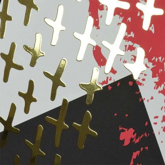 Abstraktní Umění 7 3D Zlatý Plakát