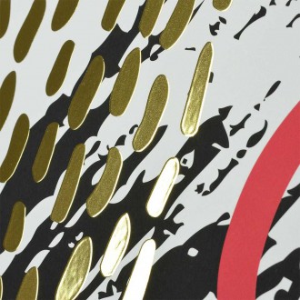 Abstraktní Umění 9 3D Zlatý Plakát