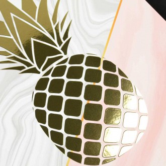 Ananas s Listy 3D Zlatý Plakát