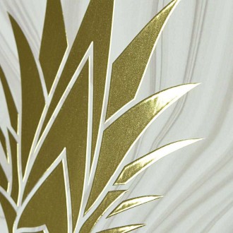 Ananas s Listy 3D Zlatý Plakát