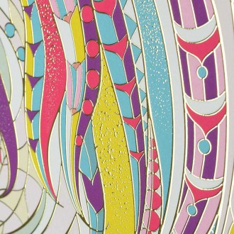 Jednorožec 3D Zlatý Plakát