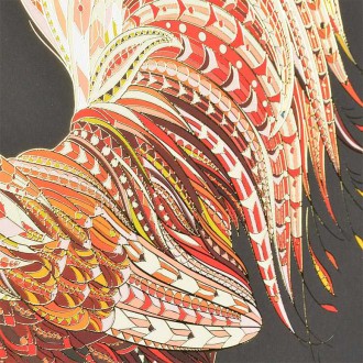 Kohout 3D Zlatý Plakát