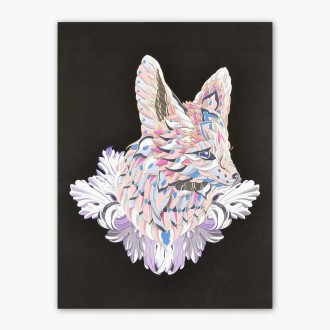 Pouštní Liška 3D Zlatý Plakát