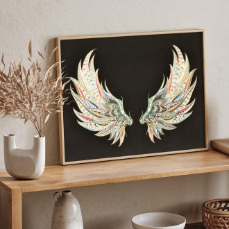 Vzorovaná křídla 3D Zlatý Plakát