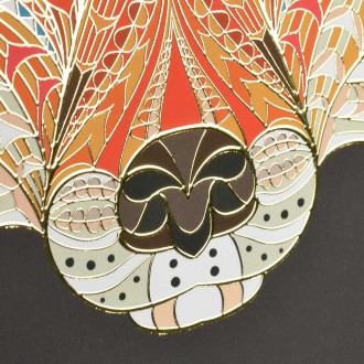 Hlava Lišky 3D Zlatý Plakát