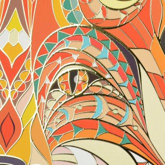 Hlava Lišky 2 3D Zlatý Plakát