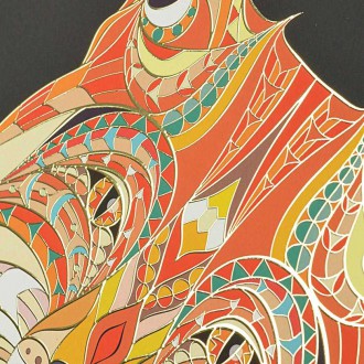 Hlava Lišky 2 3D Zlatý Plakát