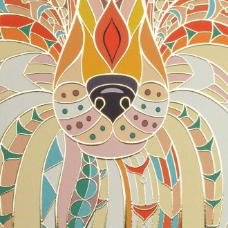 Hlava Lišky 2 3D Zlatý Plakát