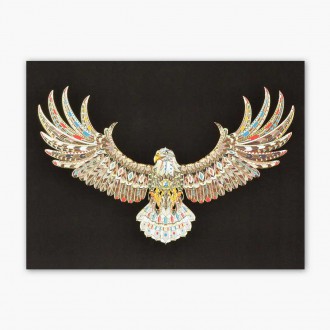 Orel 3D Zlatý Plakát