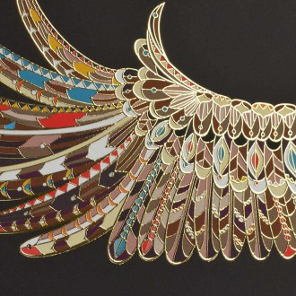 Orel 3D Zlatý Plakát