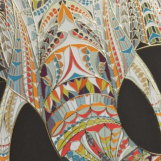 Etnický slon 3D Zlatý Plakát