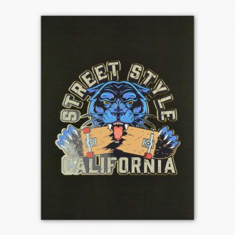 Puma se skateboardem 3D Zlatý Plakát