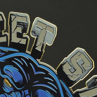 Puma se skateboardem 3D Zlatý Plakát