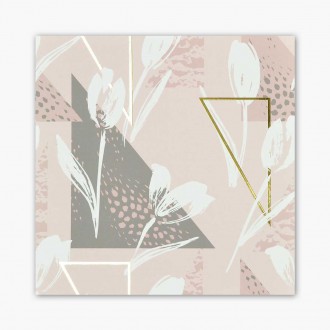 Abstraktní tulipány 3D Zlatý Plakát